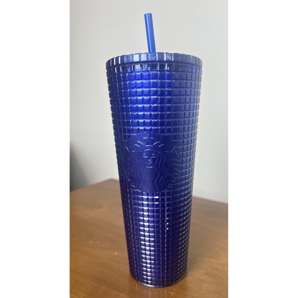 Starbucks NEW Blue Sparkle Tall‎ Cold Tumbler 24oz